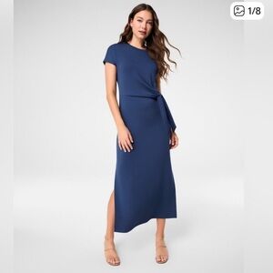 SPANX Navy Midi Dress